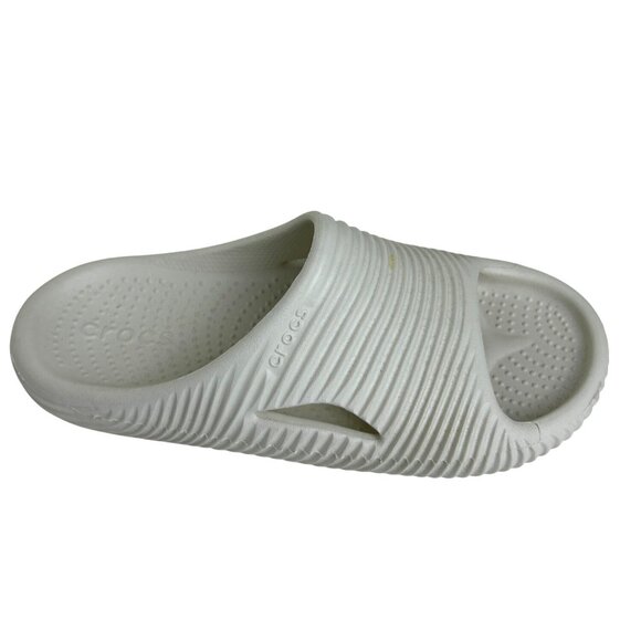 Off White Beige Crocs Mellow Tide Slide Comfort Sandals 9 - Picture 2 of 3